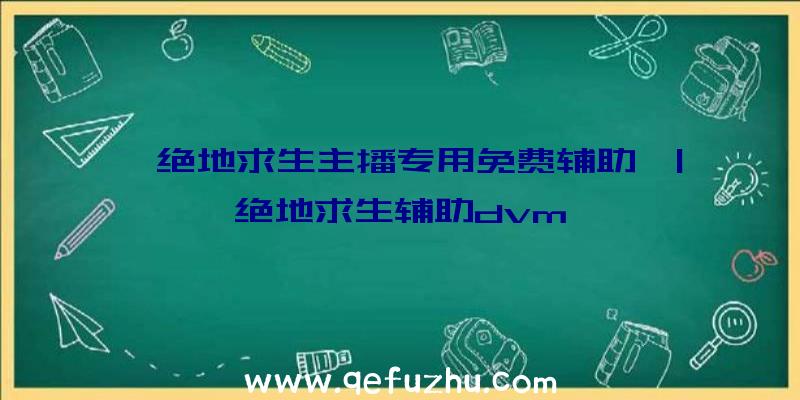 「绝地求生主播专用免费辅助」|绝地求生辅助dvm